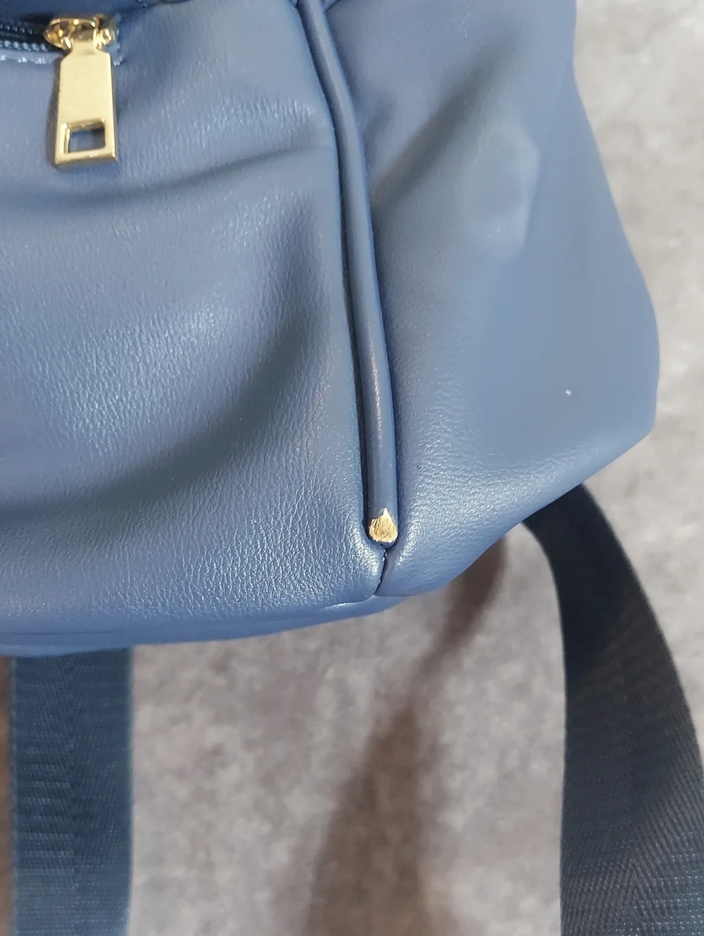 CLUCI Navy Blue Faux Leather Convertible Backpack Purse - Everyday Bag